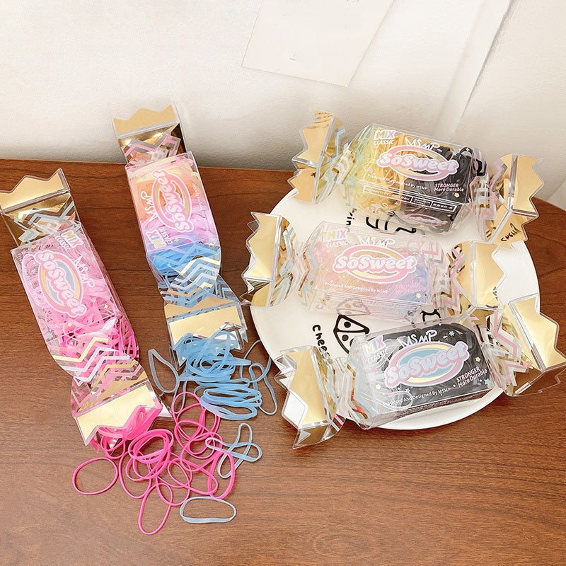 Candy Hair rope colour Hair band 100PCS Hair band in one box,Random color